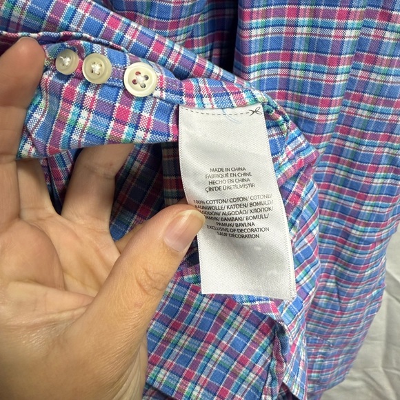Ralph Lauren Men’s Plaid Button Down Shirt XL 100% Cotton Long Sleeve - Picture 5 of 6